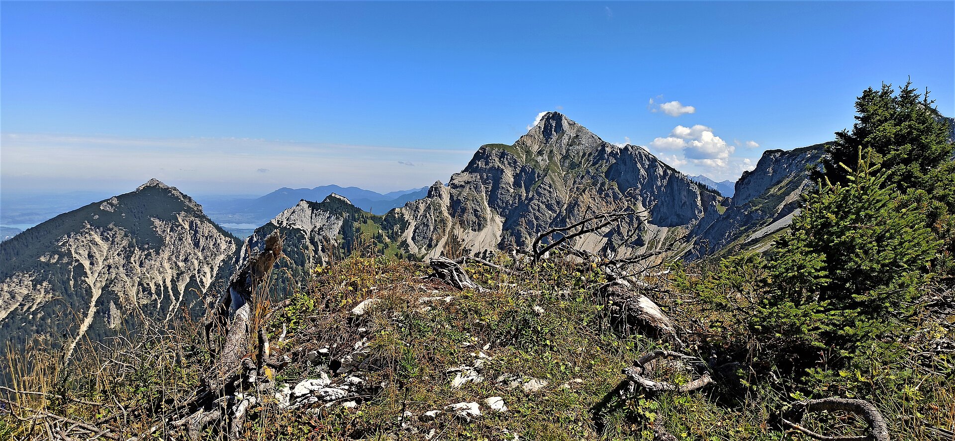 Blick auf die majestätischen Gipfel der Ammergauer Alpen