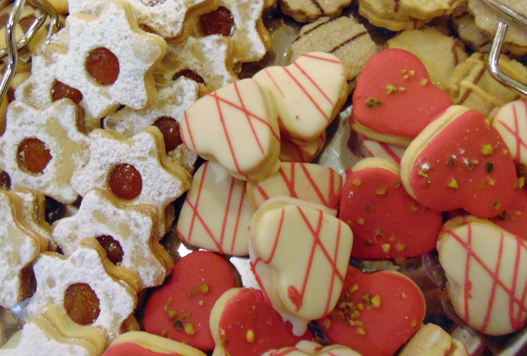 Detailaufnahme verschiedener Weihnachtsplätzchen