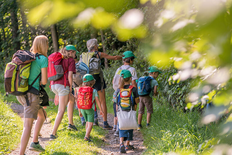 Kinder erkunden die Natur